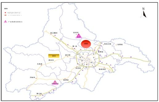 成都市家具產(chǎn)業(yè)聚集(集群)發(fā)展戰略布局示意圖